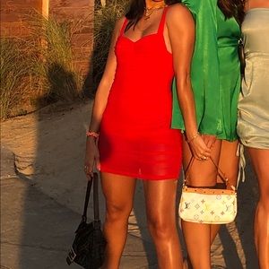 Superdown - darlene mesh mini dress